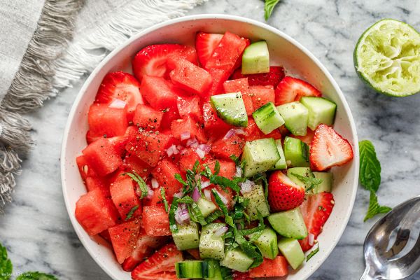 Cucumber Strawberry Salad