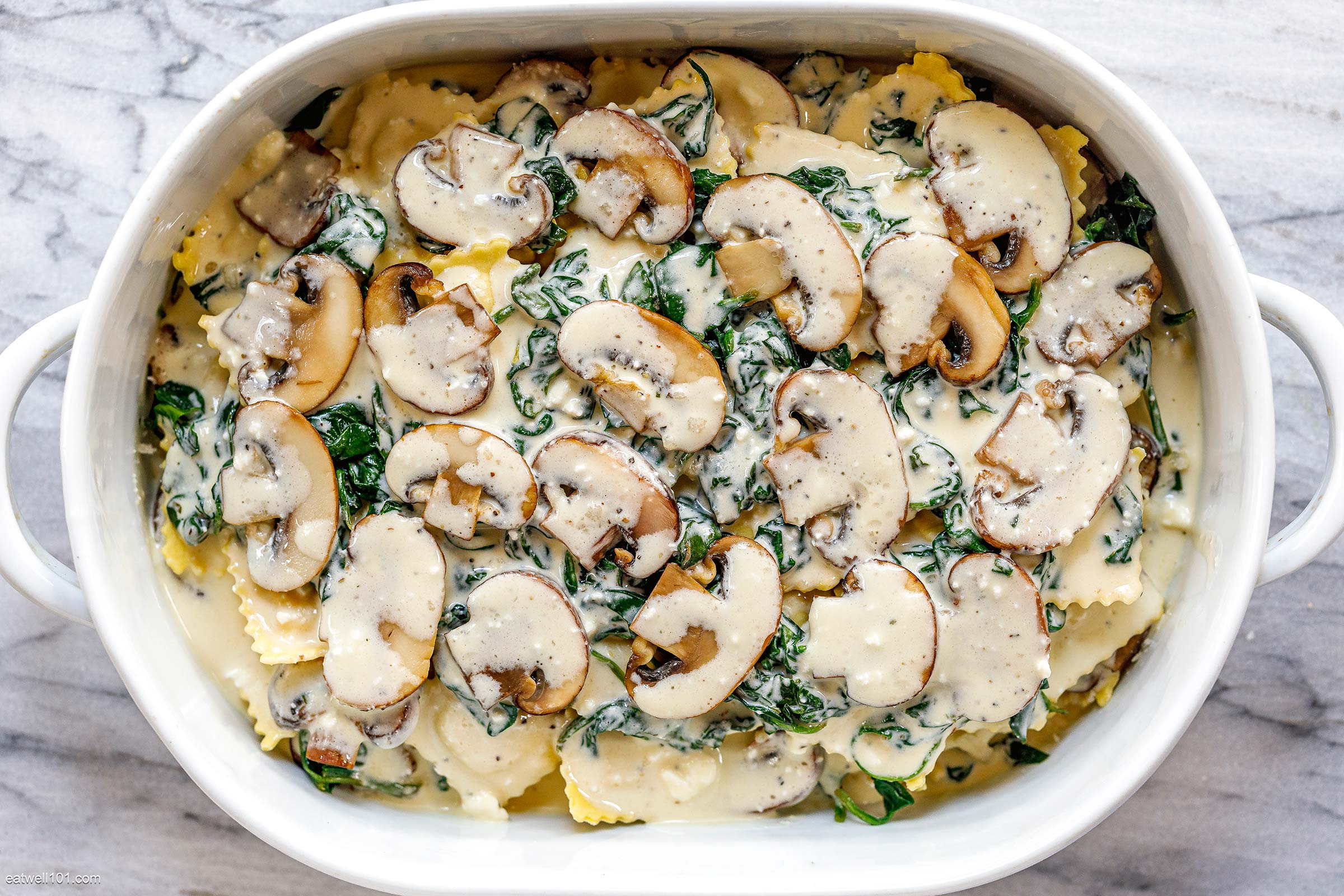 Cheesy Mushroom Ravioli Casserole 3