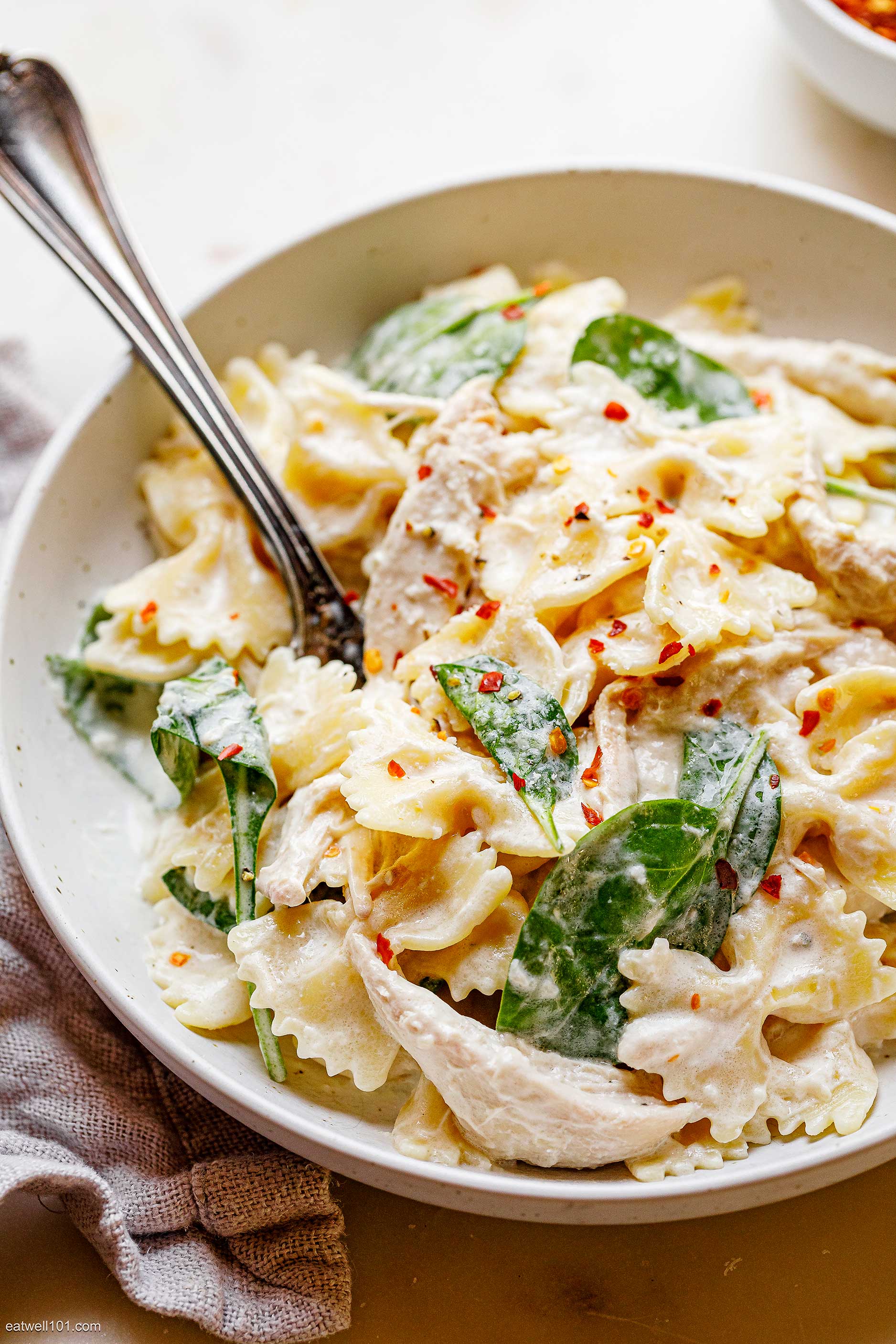 Cream Cheese Spinach Chicken Pasta Recipe