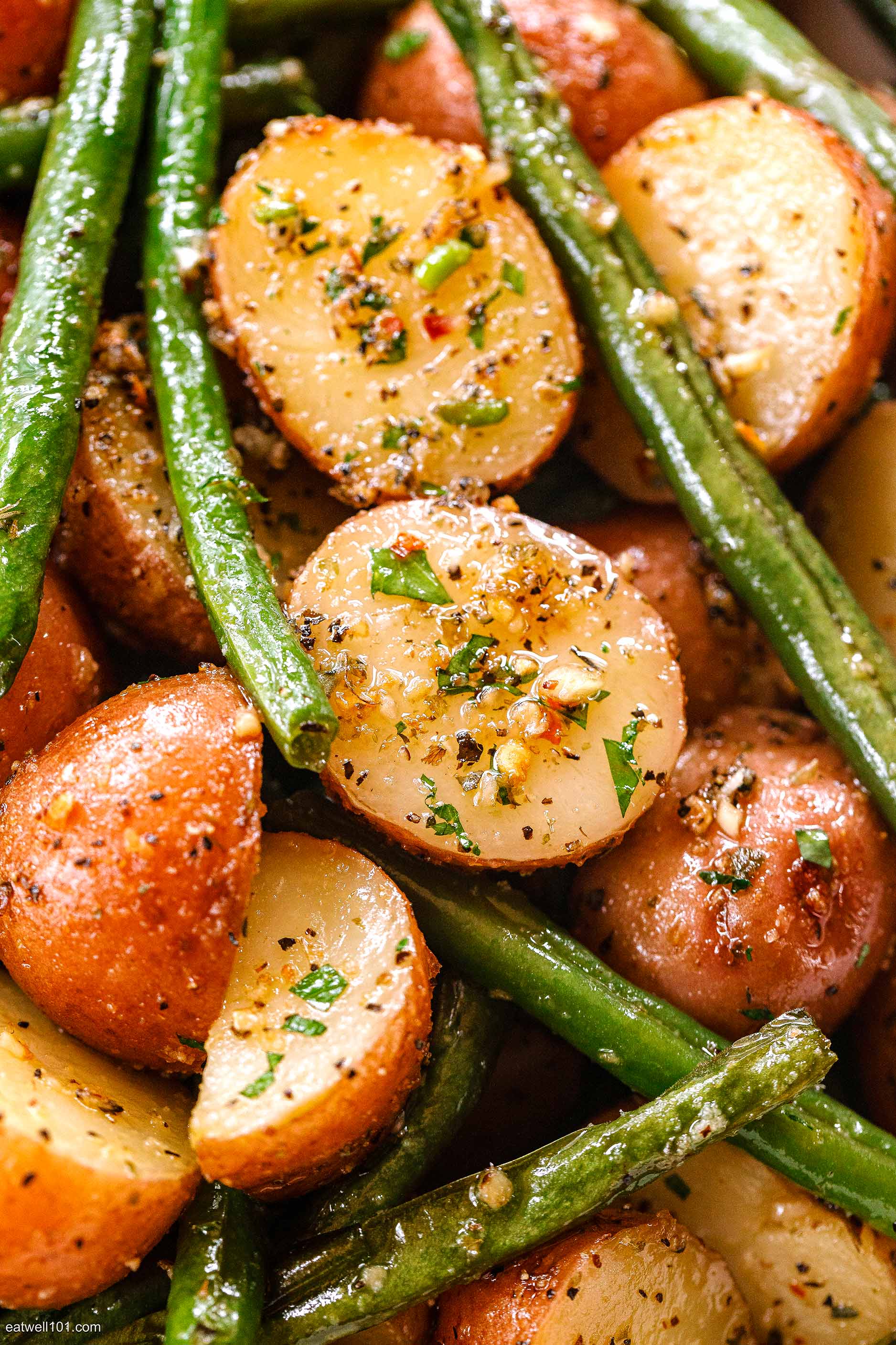 Roasted Garlic Potatoes and Green Beans 2