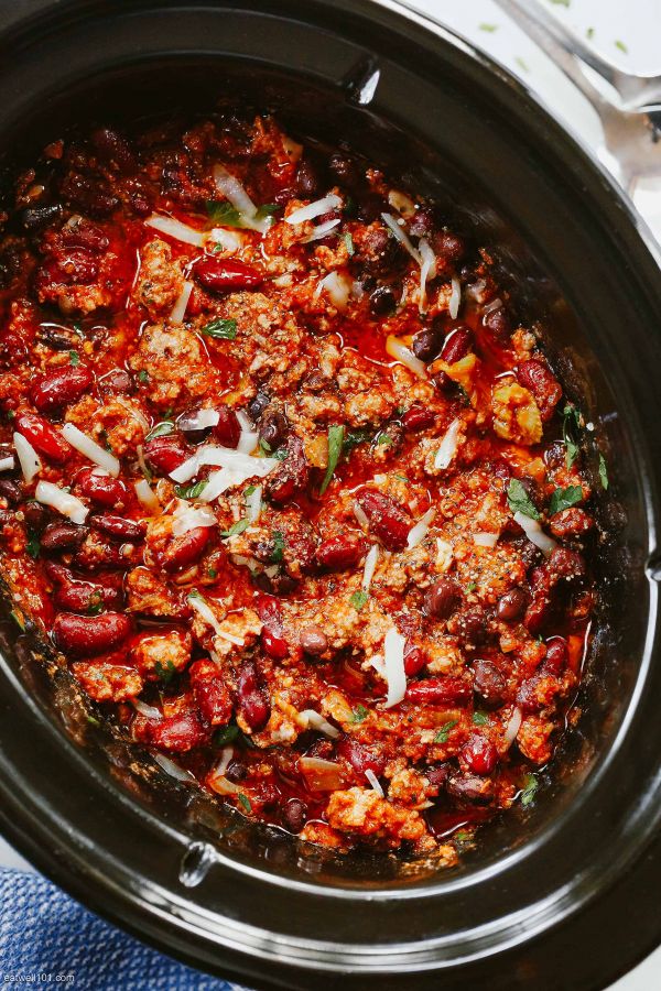 Easy Crockpot Beef Chili - #recipe by #eatwell101 - https://003.wrwe1r1zs3czx3c.workers.dev/crockpot-chili-recipe