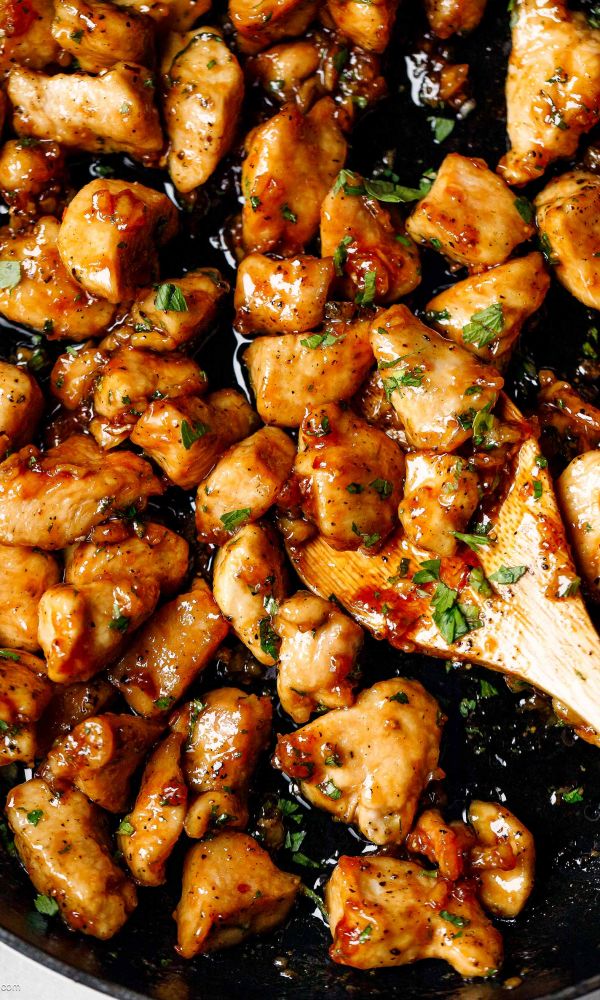 Honey Garlic Chicken Bites (Dinner in 20 min)