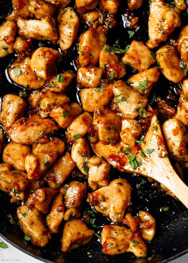 Honey Garlic Chicken Bites (Dinner in 20 min)