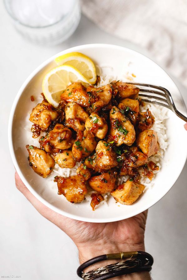 Honey Garlic Chicken Bites (Dinner in 20 min)