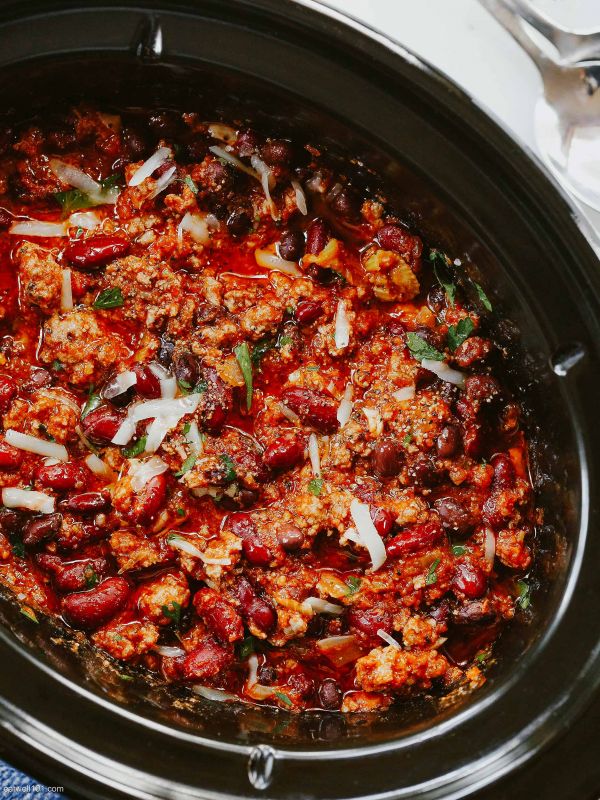 Easy Crockpot Beef Chili