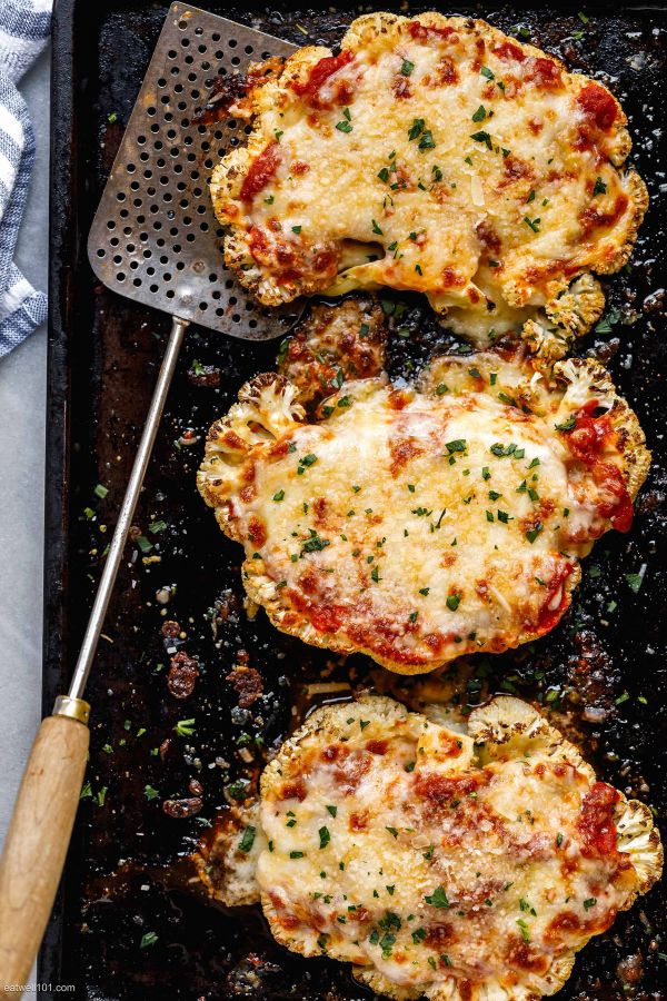 Baked Cauliflower Parmesan - #recipe by #eatwell101 - https://003.wrwe1r1zs3czx3c.workers.dev/cauliflower-parmesan-recipe