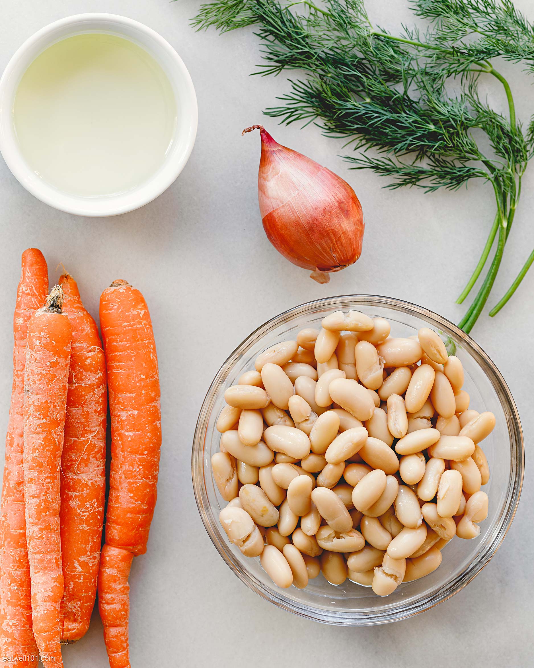 how to make carrot salad and canellini beans