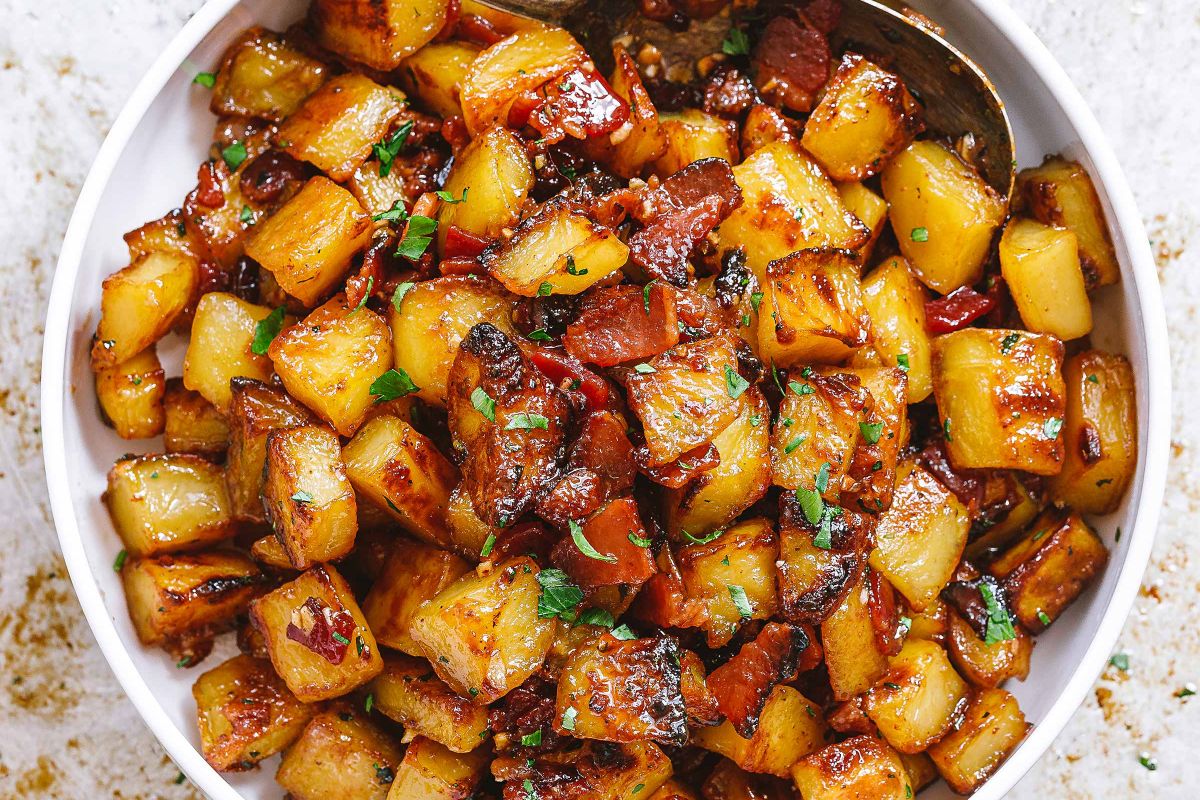 Honey Bacon Roasted Potatoes