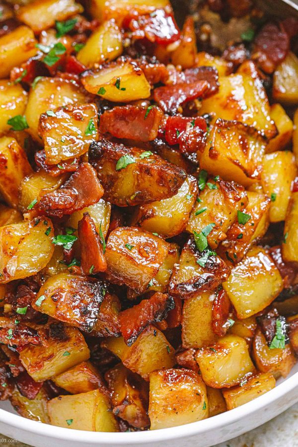 Honey Bacon Roasted Potatoes - #recipe by #eatwell101 - https://003.wrwe1r1zs3czx3c.workers.dev/honey-bacon-roasted-potatoes-recipe