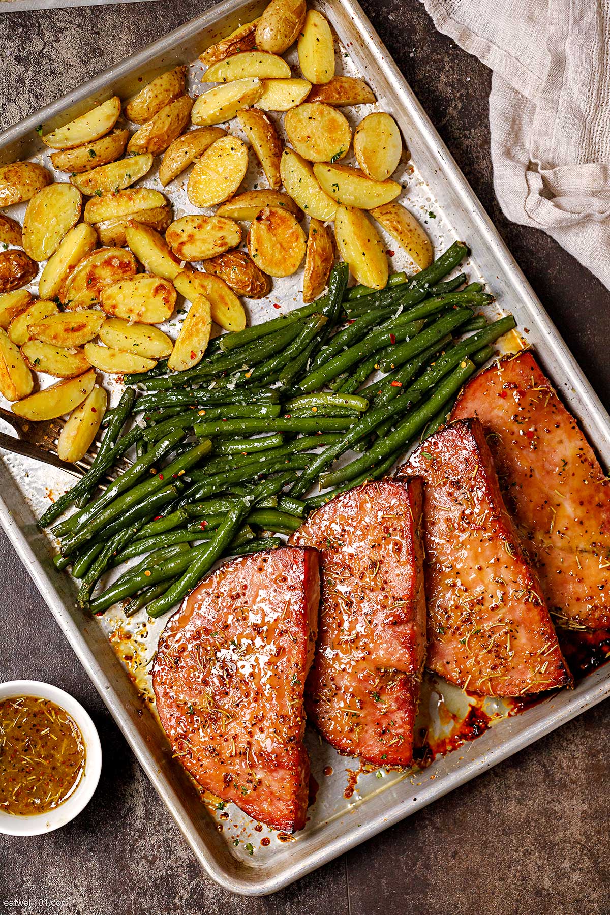 Ham Steaks Sheet Pan Dinner Recipe