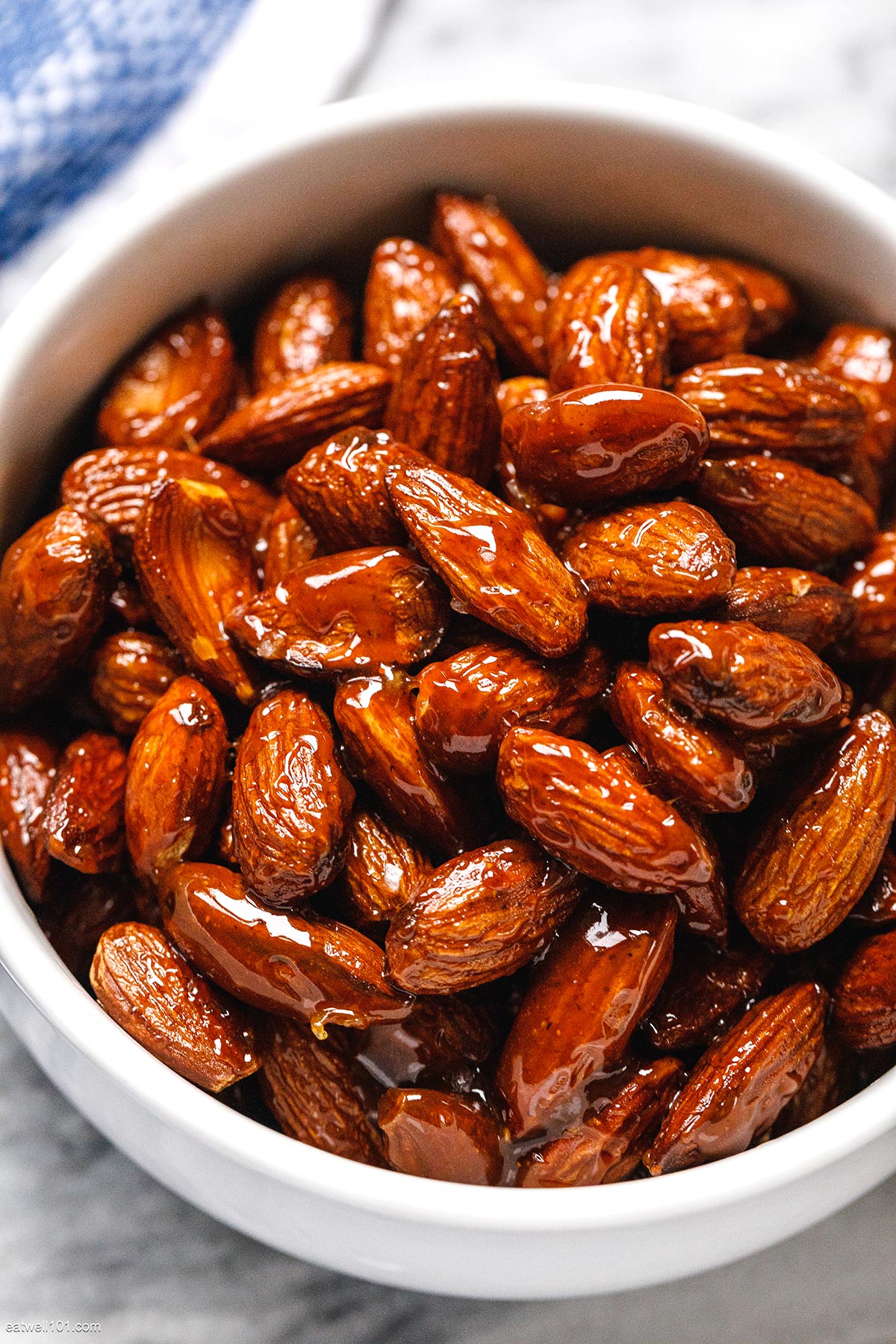 sweet and savory roasted almonds