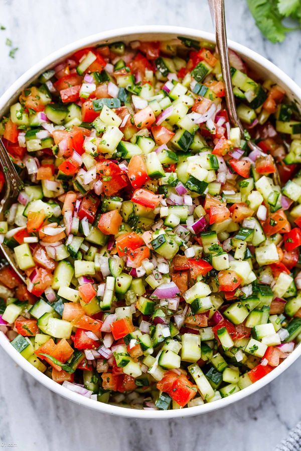 Mediterranean Salad with Cucumber, Tomato and Onion - #recipe by #eatwell101 - https://003.wrwe1r1zs3czx3c.workers.dev/mediterranean-salad-recipe
