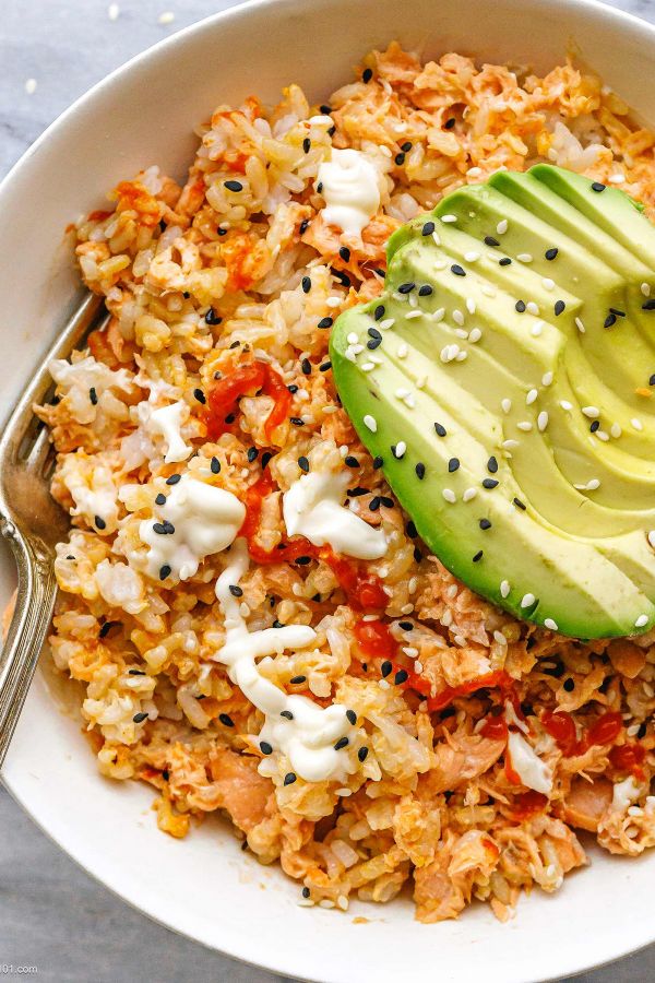 Easy Salmon Rice Bowl - #recipe by #eatwell101 - https://003.wrwe1r1zs3czx3c.workers.dev/salmon-rice-bowl-recipe