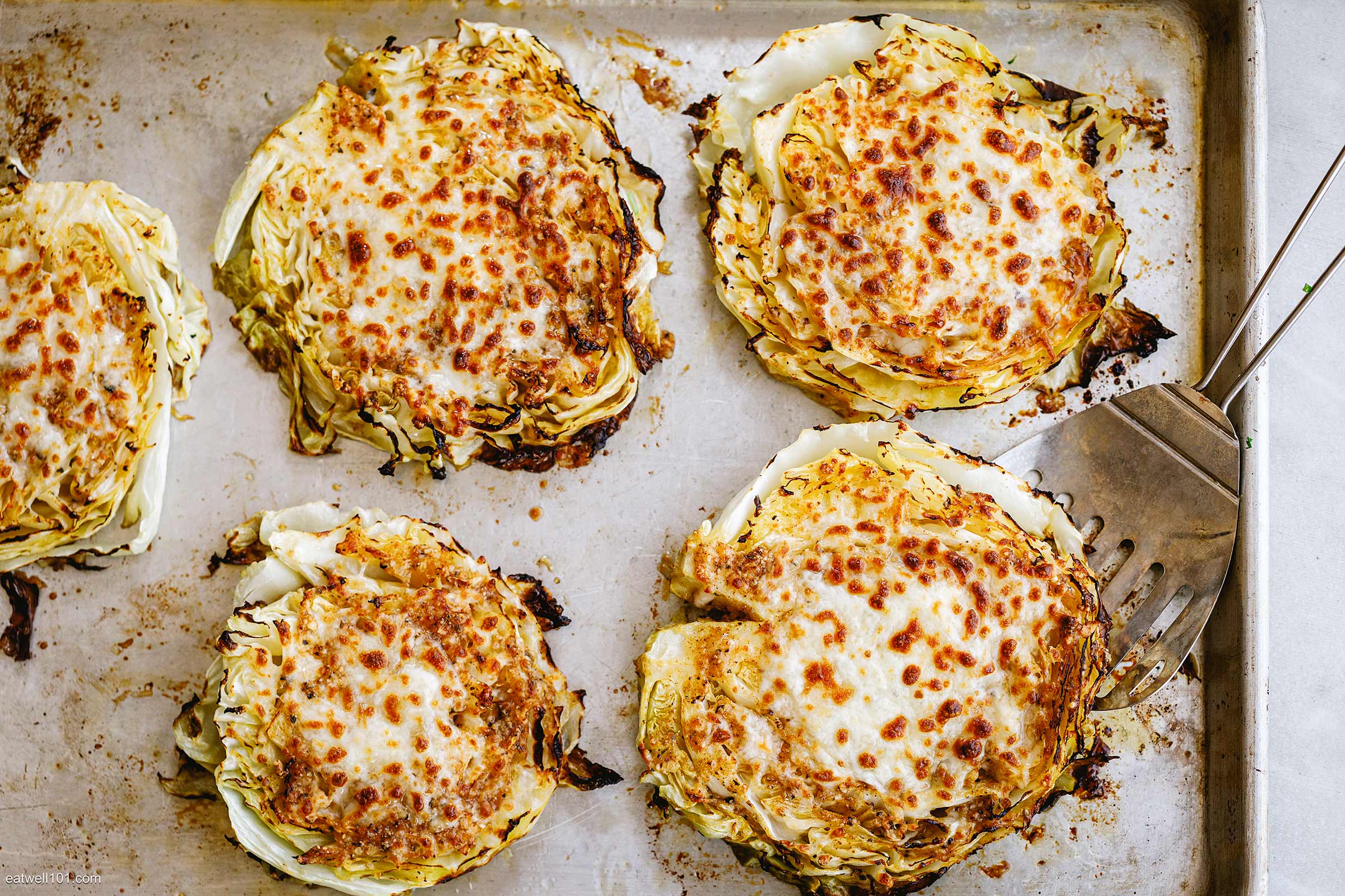 cheesy baked cabbage steak recipe