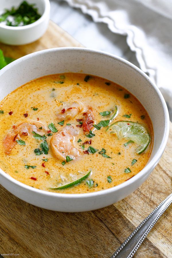 Thai Shrimp Soup - #recipe by #eatwell101 - https://003.wrwe1r1zs3czx3c.workers.dev/thai-coconut-shrimp-soup-recipe