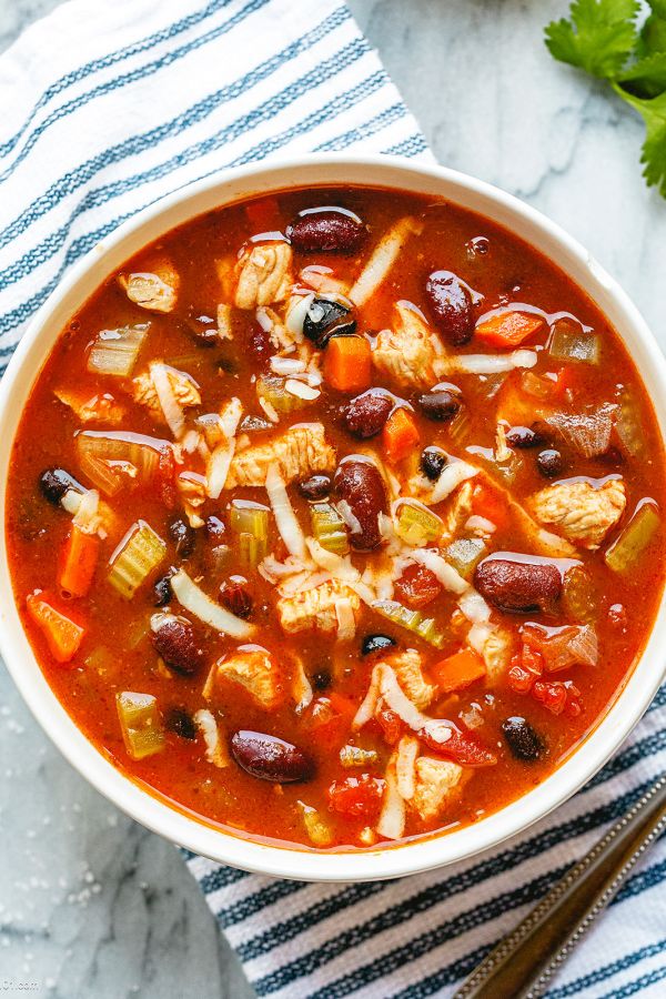 Instant Pot Chicken Chili Soup - #recipe by #eatwell101 - https://003.wrwe1r1zs3czx3c.workers.dev/instant-pot-chicken-chili-soup-recipe