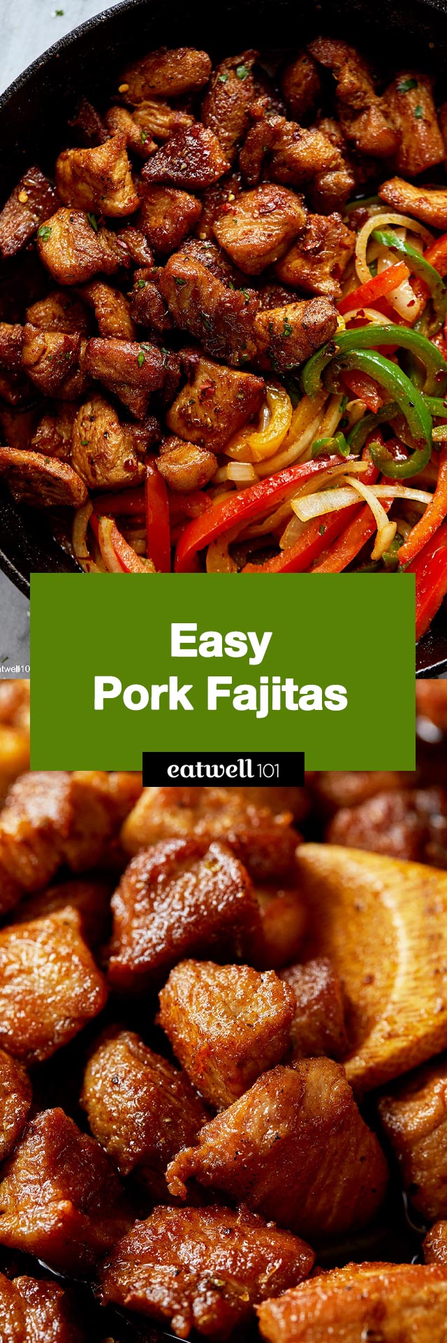 Easy pork Fajitas Recipe - #pork #fajitas #recipe #eatwell101 - This pork fajita recipe is 100% restaurant quality! The pork fajitas are quick, easy , and delicious for a weeknight dinner!