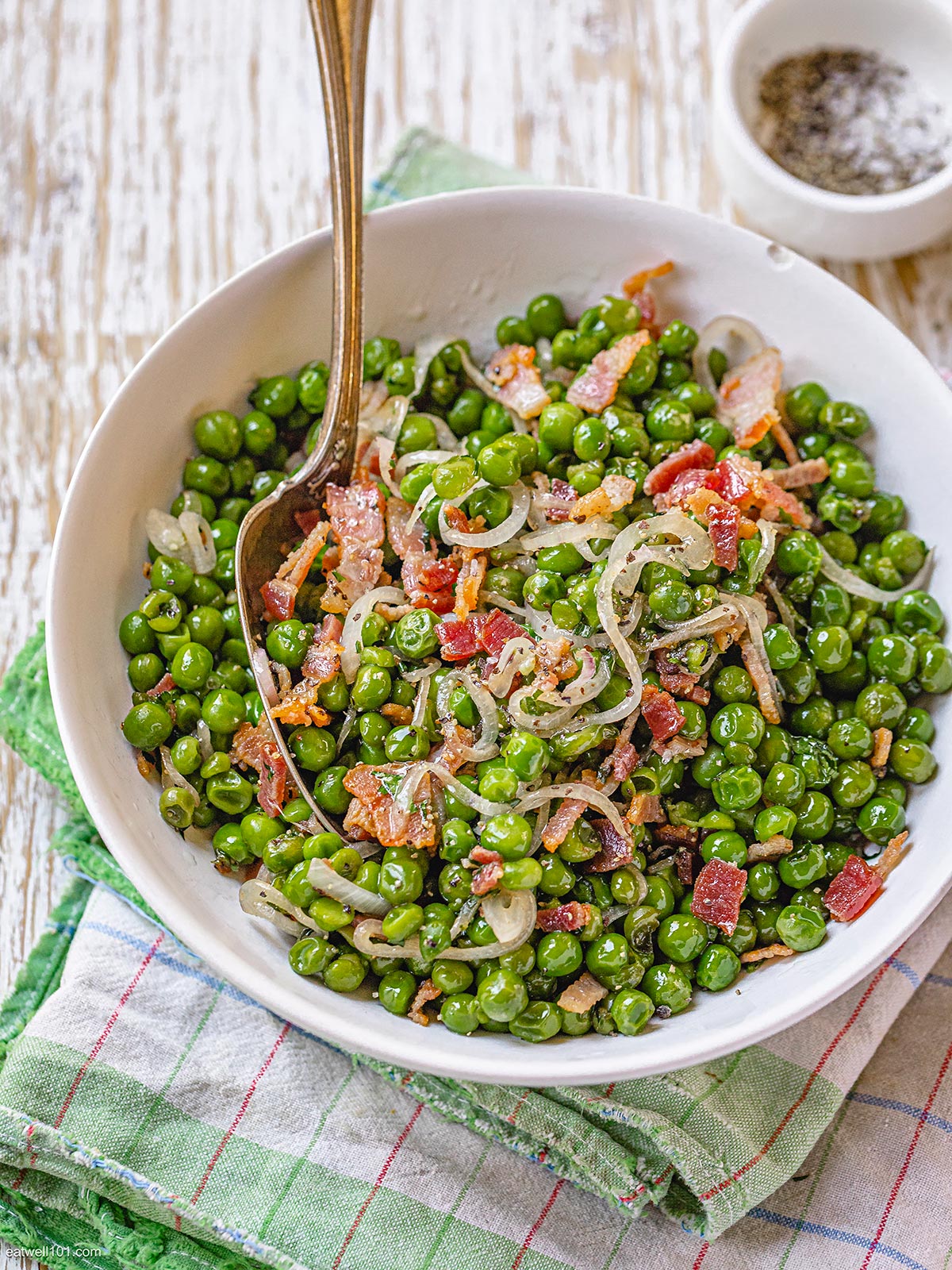 peas and bacon