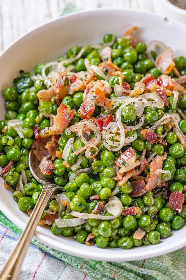 Sauteed Green Peas and Bacon - #recipe by #eatwell101 - https://003.wrwe1r1zs3czx3c.workers.dev/green-peas-and-bacon-recipe