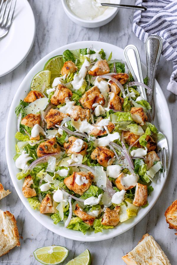Grilled Chicken Salad - #recipe by #eatwell101 - https://003.wrwe1r1zs3czx3c.workers.dev/grilled-honey-lemon-chicken-salad-recipe