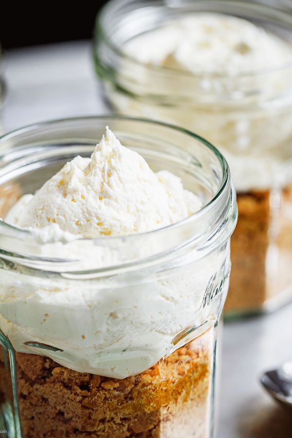 Vanilla Cheesecake Jars - #recipe by #eatwell101 - https://003.wrwe1r1zs3czx3c.workers.dev/vanilla-cheesecake-jars-recipe