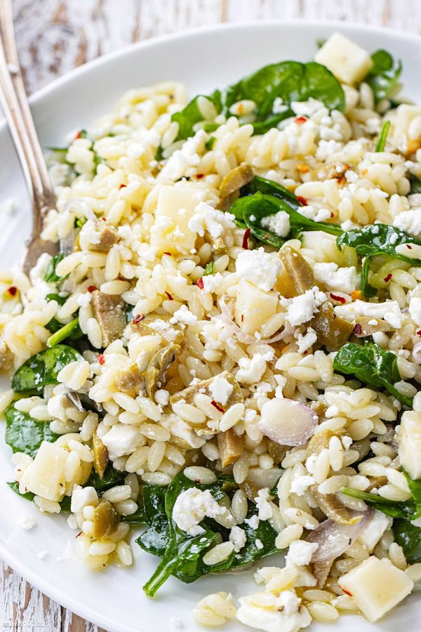 Spinach Orzo Pasta Salad