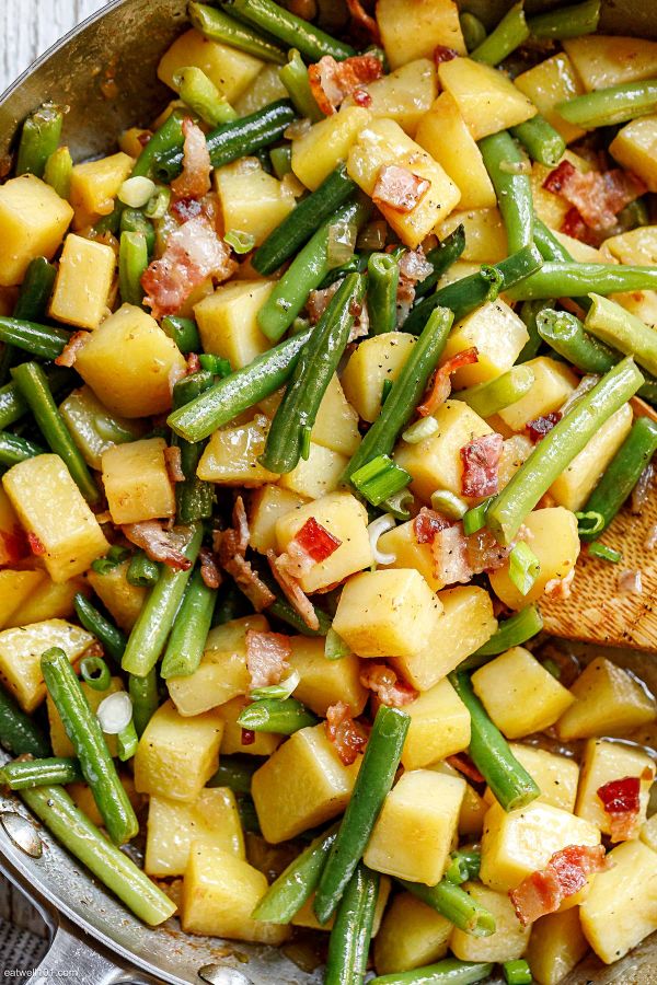 Bacon Potato and Green Beans - #recipe by #eatwell101 - https://003.wrwe1r1zs3czx3c.workers.dev/bacon-potato-and-green-beans-recipe