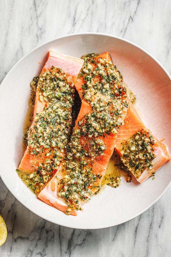 Garlic Butter Air Fryer Salmon