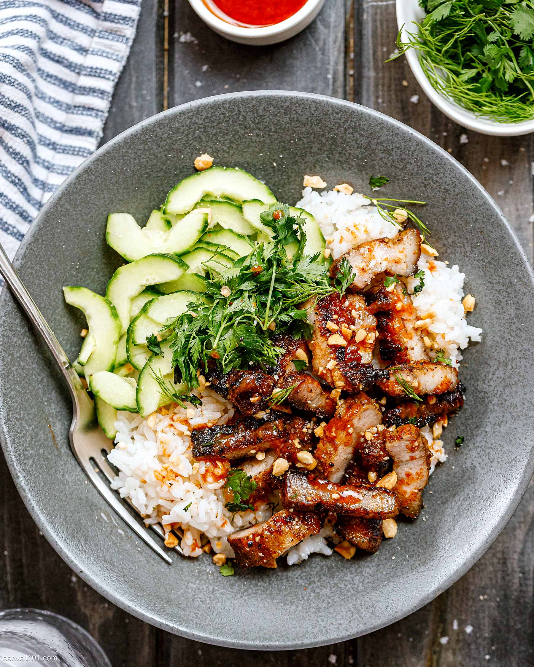fried pork rice bowl recipe