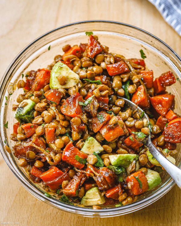Sweet Potatoes Lentil Salad