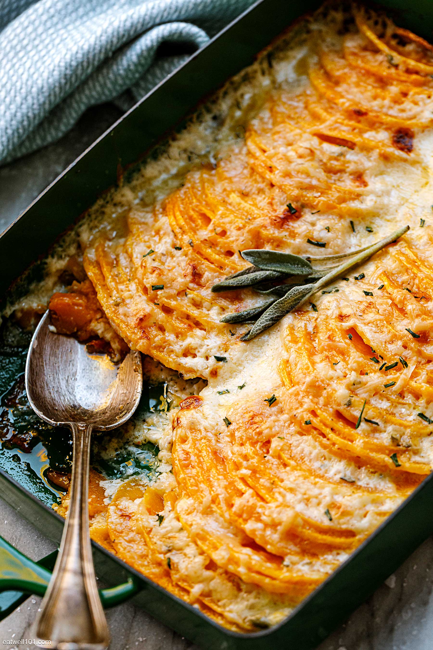 Baked Butternut Squash Gratin
