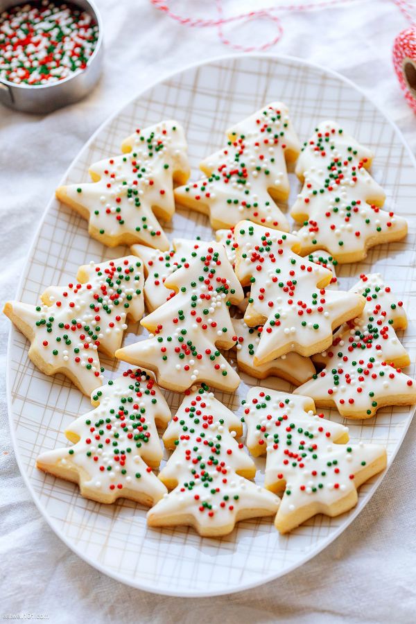 Shortbread Christmas Tree Cookies - #recipe by #eatwell101 - https://003.wrwe1r1zs3czx3c.workers.dev/shortbread-christmas-cookies-recipe