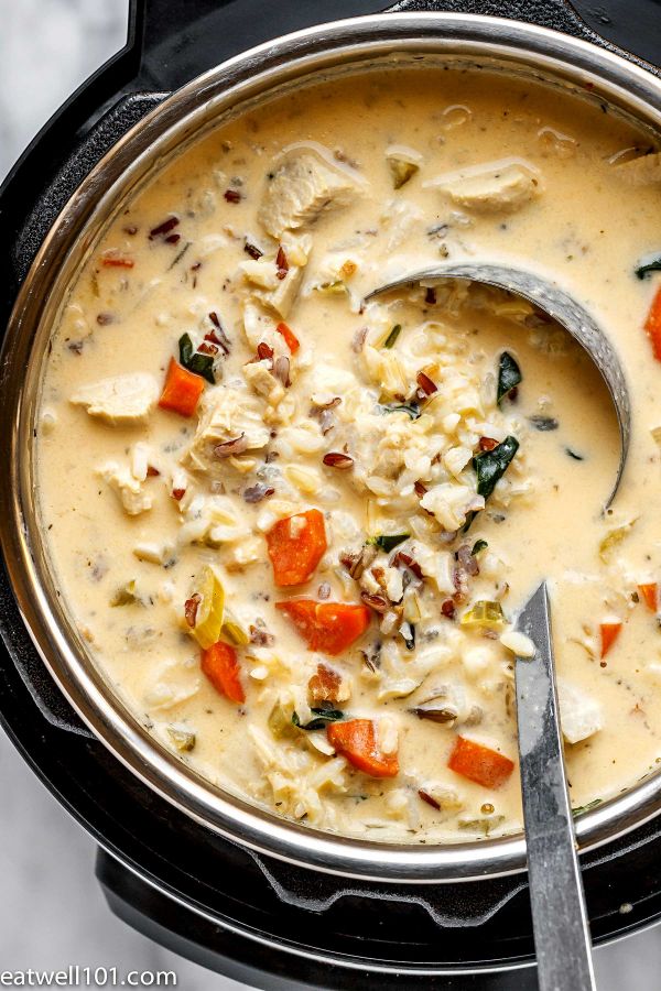 Creamy Chicken and Rice Soup - #recipe by #eatwell101 - https://003.wrwe1r1zs3czx3c.workers.dev/chicken-and-rice-soup-recipe