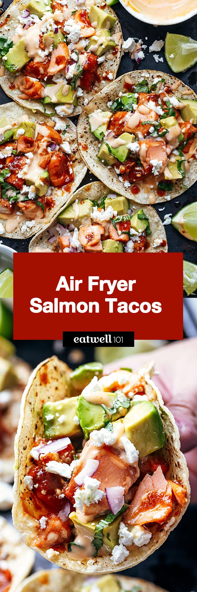 Air Fryer Slmon Tacos with Honey Garlic Glaze - #salmon #tacos #recipe #eatwell101 - Make these airy fryer salmon tacos for an easy and festive weeknight dinner! 
