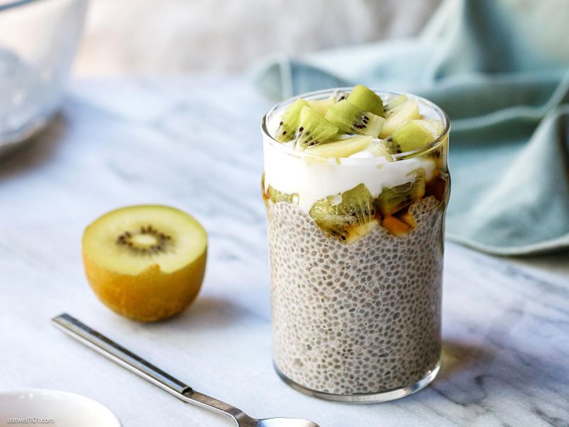 Kiwi and Chia Seed Pudding