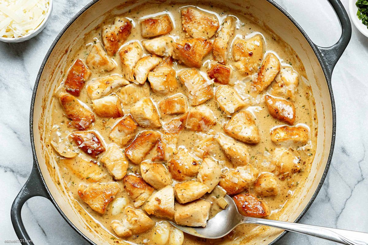 Creamy Garlic Chicken Bites