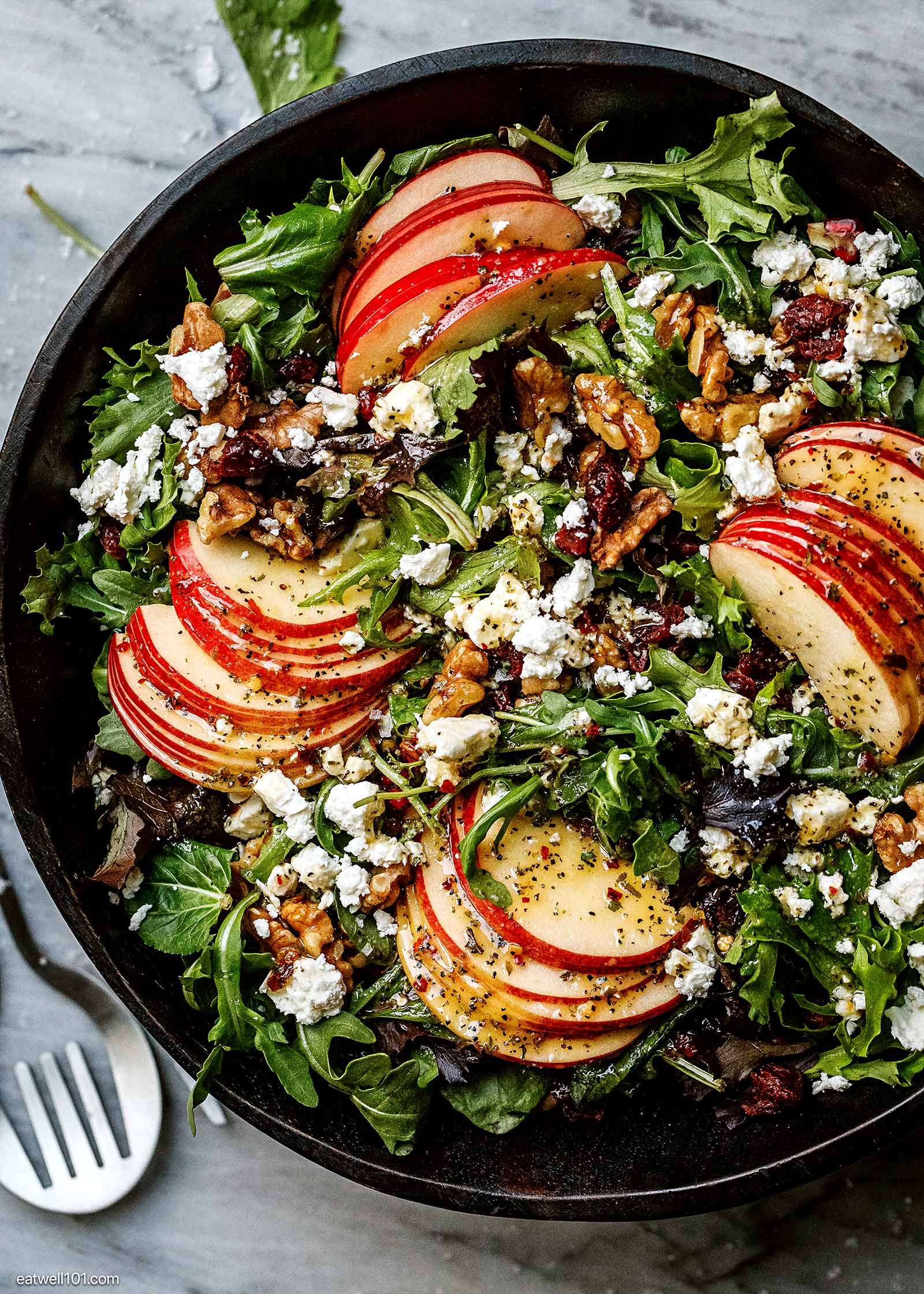 apple feta crunch salad